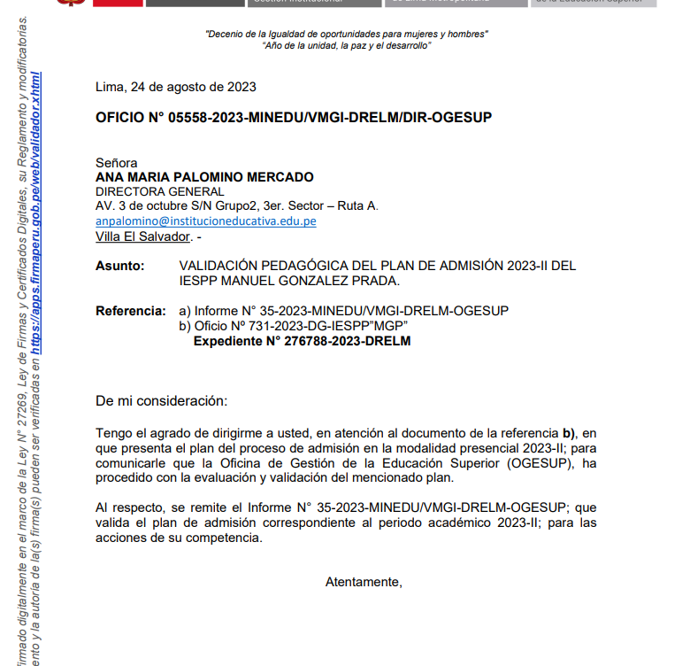 OFICIO-05558-2023-MINEDU-VMGI-DRELM-DIR-OGESUP