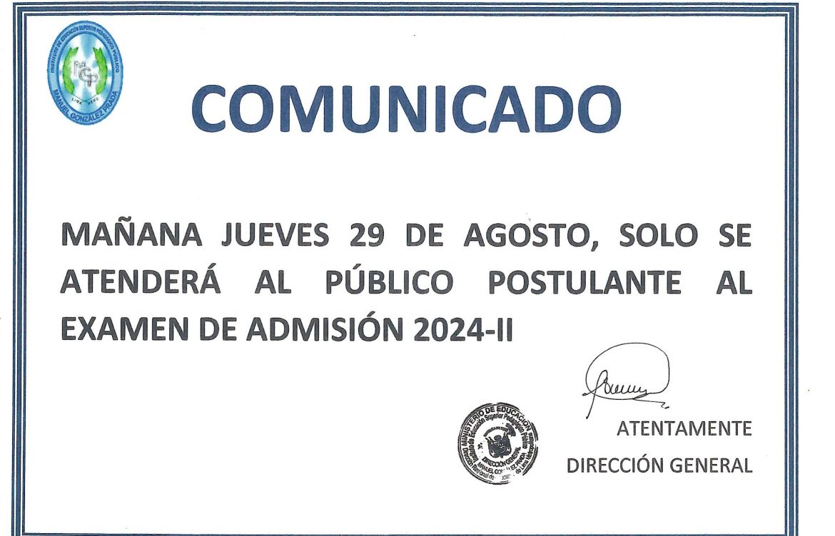 COMUNICADO